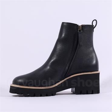 Paul Green Wedge Heel Chelsea Boot - Black Leather